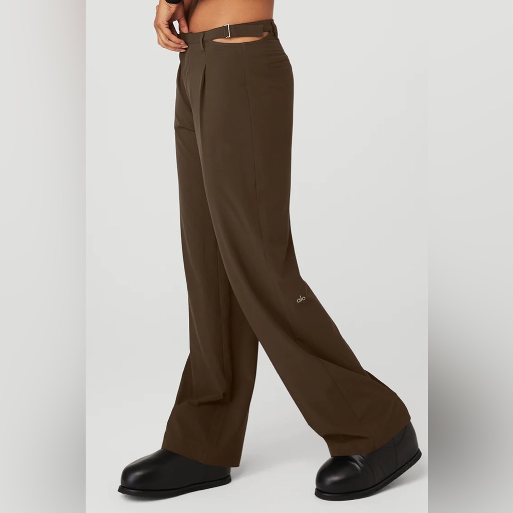 ALO Yoga Mid-Rise Showdown Trouser Espresso - XS